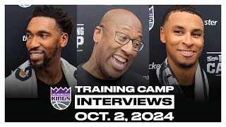 Malik Monk Keon Ellis Keegan Murray amp Coach Brown  Training Camp Interviews Day 2 [upl. by Levon137]