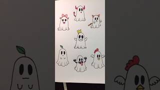 Paano mag drawing ng multo howtodraw ghost drawingtutorial Halloween draw erinlao [upl. by Pincas]