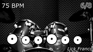 68  Drum loop Metronome 75 BPM Slow Rock [upl. by Sellers569]