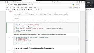 Python  GeoPy query addresses and latitude  longitude data [upl. by Ahtabat97]