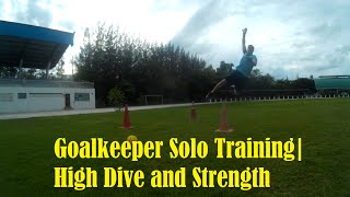 Solo Goalkeeper Training Part 5  Strength Diving and Handling [upl. by Atinomar258]