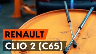 Hoe een gasveer achterklep vervangen op een RENAULT CLIO 2 C65 AUTODOCTUTORIAL [upl. by Isolda]