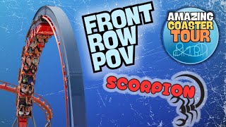 Scorpion  Schwarzkopf Silverarrow  Busch Gardens Tampa  Front Row POV [upl. by Ennovart]