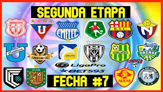 🔴LIGAPRO CALENDARIO FECHA 7 SEGUNDA ETAPA LIGAPRO ECUADOR 2023  PROXIMOS PARTIDOS LIGAPRO FASE 2 [upl. by Balbinder]