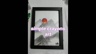 simple art using crayons🎨DIY art drawwithmecrayonart youtubeshort shorts simpleart diyeasyart [upl. by Oyr]