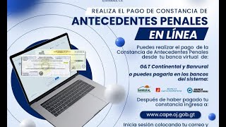 Tramitar Antecedentes PenalesPoliciales en Linea  Guatemala [upl. by Etnaid]