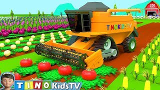 Harvester Tractor for Kids Harvesting Fire Trouble  Harvester Tractor Uses for Children [upl. by Abbot]