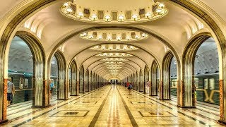 The Top 7 Most Beautiful Moscows Metro Stations [upl. by Ardnu418]