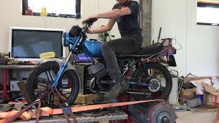 50cc 2stroke efi Zundapp FIRST DYNO RUN [upl. by Norrahs]