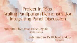 Project in TSos1  Araling Panlipunan Demo  Integrating Panel Discussion  Crissa Infiesto [upl. by Cope475]