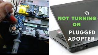 HP ProBook 6460b plugged in Adopter not turning on Battery plug in on laptop But not charging 6460b [upl. by Nima]