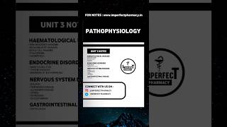 Pathophysiology Unit 3 Notes  Bpharma 1st Semester  bpharma [upl. by Nive]