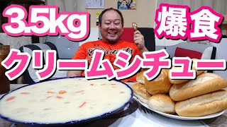 【大食い】35kg爆食！冬はやっぱりクリームシチュー！！ [upl. by Nesahc]