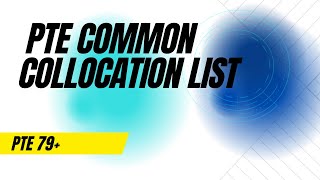 PTE Common Collocation List  Reading Grammar  PTE 79  Reading FIB  PTE August prediction [upl. by Andee]