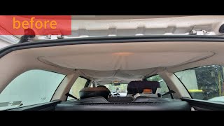 Opel Astra G roof carpet replace [upl. by Nowujalo]