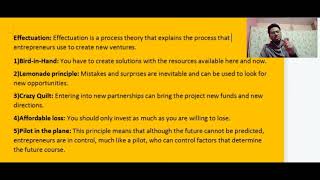 Effectuation theory of entrepreneurship  Principles of Effectuation theory  Leadership [upl. by Ahsinirt]