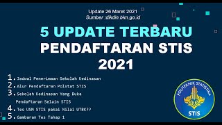 FIX‼️ POLSTAT STIS BUKA 9 APRIL  5 UPDATE TERBARU PENDAFTARAN POLSTAT STIS 2021 [upl. by Adai]