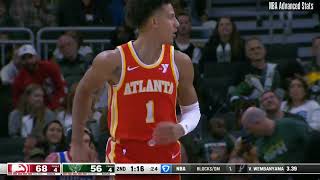 Jalen Johnson Highlights vs Milwaukee Bucks 12 4 2024 [upl. by Anigal]