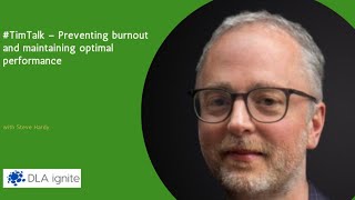 TimTalk – Preventing burnout and maintaining optimal performance [upl. by Enimzzaj]