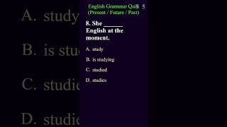 English Tense Quiz part3 english presenttense futuretense pasttense [upl. by Adachi]