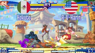 FT5 sfa3 Hokuto MX vs AVKarin US Street Fighter Alpha 3 Fightcade Aug 28 [upl. by Gertrud750]