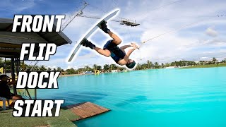 FRONT FLIP DOCK START  HOW TO [upl. by Atirahc]