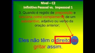 Portugués Nivel C2 1 Infinitivo personal vs impersonal 1 [upl. by Tolliver]