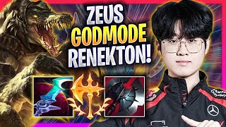 ZEUS LITERALLY GOD MODE WITH RENEKTON  T1 Zeus Plays Renekton TOP vs Jax  Season 2024 [upl. by Etteinotna380]