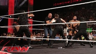 The Shield vs Evolution WWE Payback contract signing Raw May 26 2014 [upl. by Catha495]