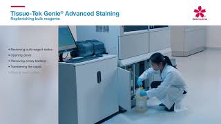 TissueTek Genie Advanced Staining System Replenishing bulk reagents [upl. by Pathe]