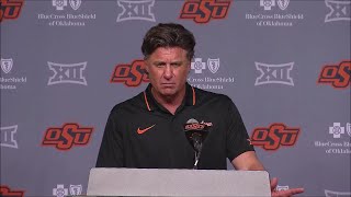 OSUs Mike Gundy on final OU offensive play of Bedlam I knew they were gonna throw the ball to [upl. by Laird735]