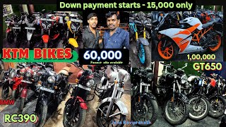 Second hand bikes in Hyderabad  PNarendher motors  15 వేలకే 390 bmw ns Rc RIDERRAVIPRAKASH [upl. by Uird]