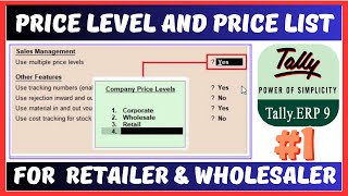 Multiple Price Levels in Tally ERP 9 in Hindi  Company Price Levels and Price List in Tally Erp [upl. by Ditter]