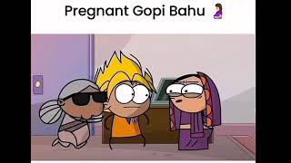 Pregnant Gopi Bahu🤱🏼trendingshorts tutorials animations [upl. by Vevay]