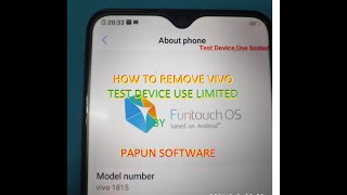 HOW TO REMOVE VIVO TEST DEVICE USE LIMITED [upl. by Rives]