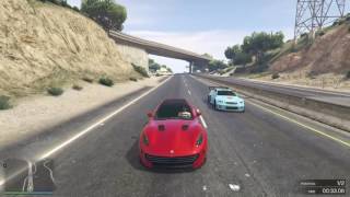 GTA 5 Drag Race Grotti Bestia GTS vs Feltzer [upl. by Dorolisa]