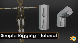 Simple Rig tutorial in Blender  Bone Tutorial  Blender Eevee [upl. by Dusen635]