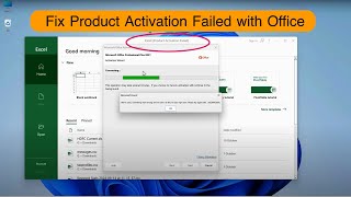 Fix Product Activation Failed Error With Excel Word or MS Office [upl. by Leboff373]