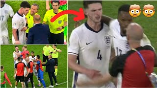 🤯🔥 Declan Rice vs Calzona HEATED CLASH amp FIGHT after England beat Slovakia [upl. by Hanima519]