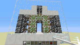 Minecraft Piston Flush Door tutorial 3x3 and 8 high for 16 [upl. by Ellevel]