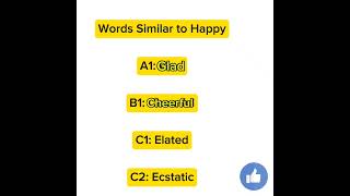 Ielts or Advance adjectives synonym of happy [upl. by Truelove]