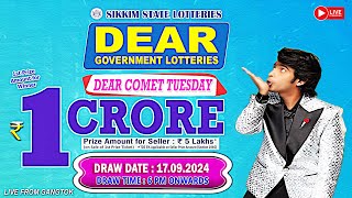 SIKKIM LOTTERY LIVE 6PM DRAW 17092024  LOTTERY LIVE FROM GANGTOK [upl. by Genevra]