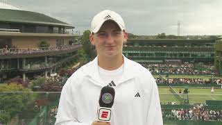 Wimbledon post 1st round interview [upl. by Eirojram]