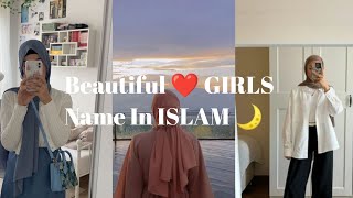 Beautiful ❤️ GIRLS Name In ISLAM 🌙video beautiful aesthetic love [upl. by Natale]