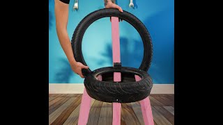 Crafting a Stylish Chair from Tires 🪑  Unique amp EcoFriendly DIY [upl. by Evilo]