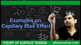 18 Examples on Capillary Rise Effect [upl. by Fanchan]