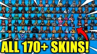 EVERY SKIN IN ALL OF FORTNITE All 170 Fortnite Skins SHOWCASED [upl. by Innavoeg]