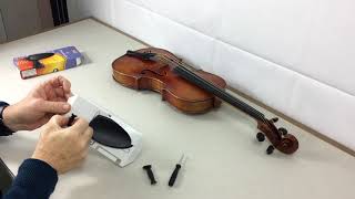 Wittner Violin Chinrest Side Mounted Model Unboxing and Fitting [upl. by Nelyahs]