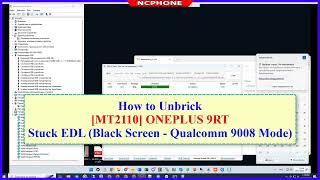 Unbrick OnePlus 9RT MT2110 Bricked Stuck EDL Black Screen Qualcomm 9008 Mode [upl. by Meriel]