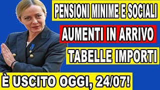 🚨 URGENTE AUMENTO ANNUNCIATO OGGI 2407 DI TUTTE LE PENSIONI MINIME E DI INVALIDITÀ PER TUTTI [upl. by Daniel]